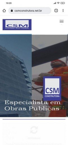 Site CSM Construtora